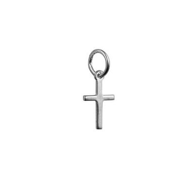 Silver 10x9mm cross symbol of faith Pendant or Charm