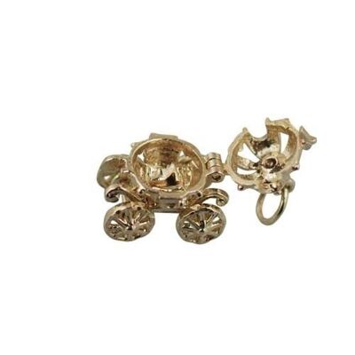 9ct 15x16mm moveable Cinderella coach Charm