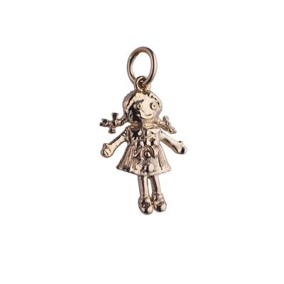 9ct 19x14mm moveable Rag doll Pendant or Charm