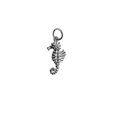 Silver 19x10mm Seahorse Pendant or Charm
