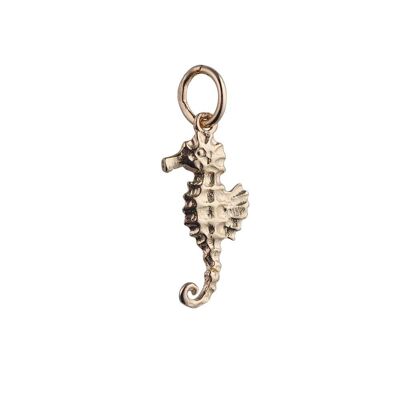 9ct 17x8mm Sea horse Pendant or Charm