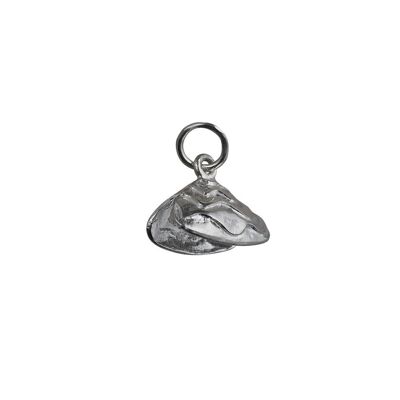 Silver 7x14mm Oyster Shell Pendant or Charm