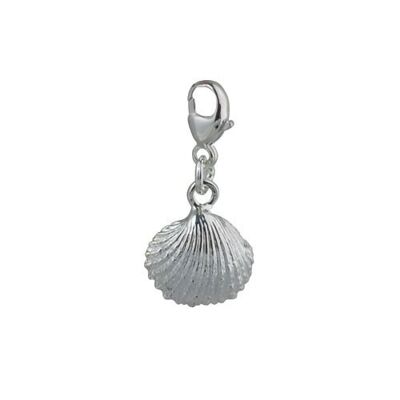 Silver 9x11mm Sea shell charm on a lobster trigger