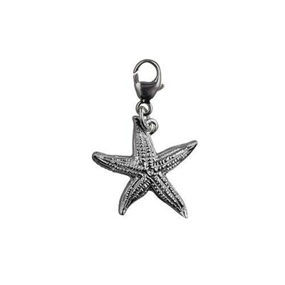 Silver 19x19mm Starfish Charm with a lobster catch