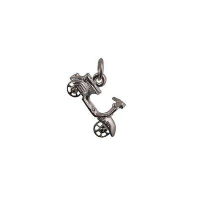 Silver 11x20mm Scooter Pendant or Charm