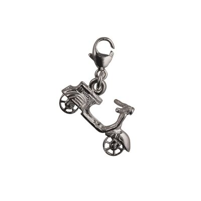 Silver 11x20mm Scooter Charm wirth a lobster clasp