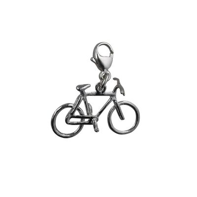 Silver 12x20mm Bicycle Charm wirth a lobster clasp