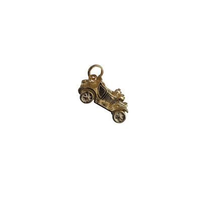 9ct 10x20mm Vintage Car Pendant