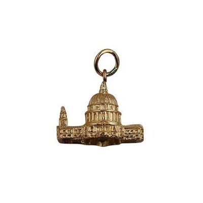9ct 15x19mm hollow St. Paul's Cathedral Pendant or Charm