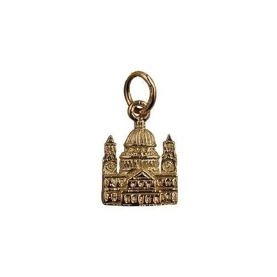 9ct 11x10mm solid St. Paul's Cathedral Pendant or Charm