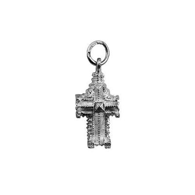 Silver 11x17mm hollow Westminster Abbey Pendant or Charm