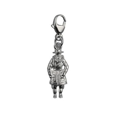Silver 18x8mm Beefeater Charm with a lobster catch