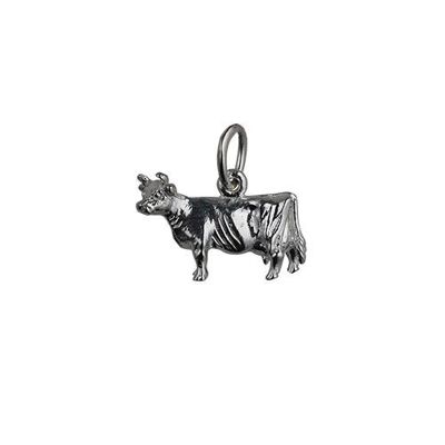 Silver 11x16mm Cow Pendant or Charm