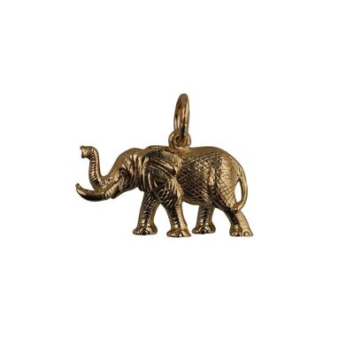 9ct 10x20mm Elephant Pendant or Charm