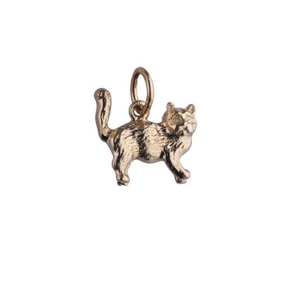 9ct 12x13mm Cat Pendant or Charm