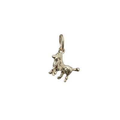 9ct 8x12mm lion cut poodle Charm