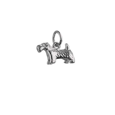 Silver 8x13mm Scottie Dog Pendant or Charm