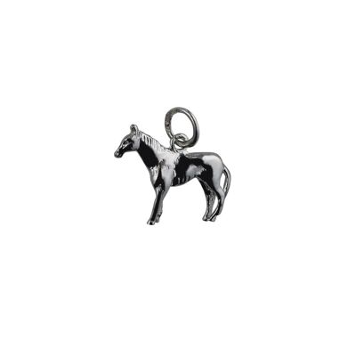 Silver 14x19mm Standing Horse Pendant or Charm