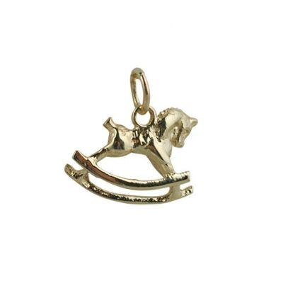 9ct 12x17mm Rocking horse Pendant or Charm
