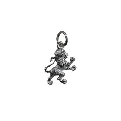 Silver 15x13mm Rampant Lion Pendant or Charm