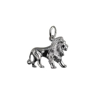 Silver 15x20mm Lion Pendant or Charm
