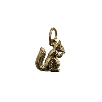 9ct 11x9mm sitting Squirrel Pendant or Charm