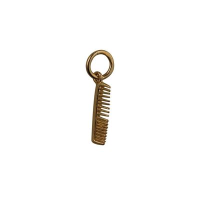 9ct 15x4mm Hair Dresser's Comb Pendant or Charm