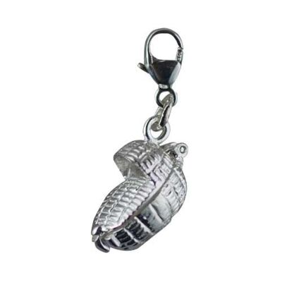 Silver 10x16mm Baby in a basket charm on a lobster trigger