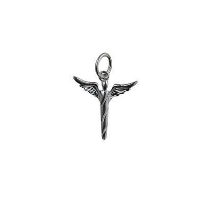 Sterling silver 15x16mm Angel in Flight Pendant or Charm