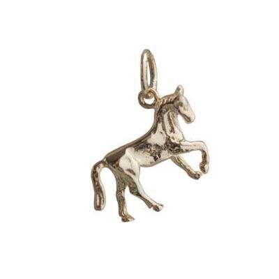 9ct 12x15mm horse standing lifting a front hoof charm