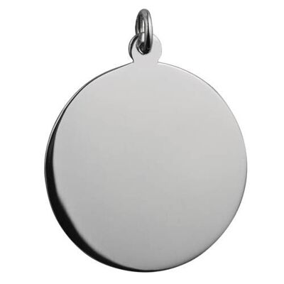 Silver 30mm round plain round Disc