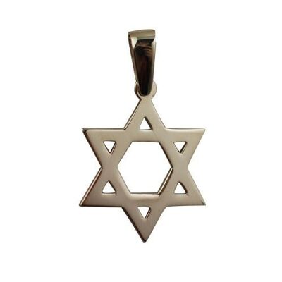 9ct 27x27mm plain Star of David Pendant