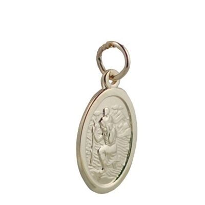 9ct 17x11mm oval St Christopher Pendant