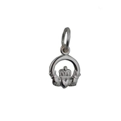 Silver 8x6mm Claddagh Pendant or Charm