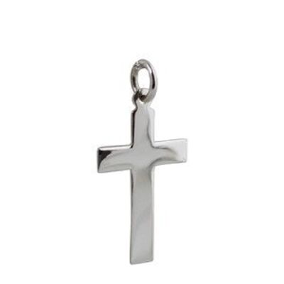 Silver 24x14mm Plain Flat Latin Cross