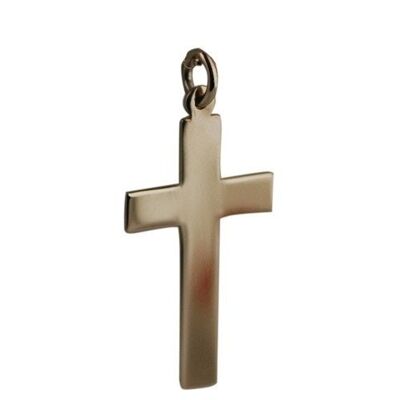 9ct 34x19mm Plain Flat Latin Cross