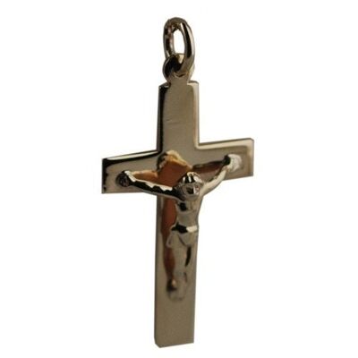 9ct 34x19mm Flat Latin Crucifix Cross