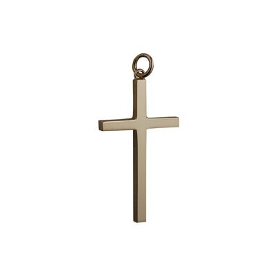 9ct 40x24mm Plain Solid Block Cross