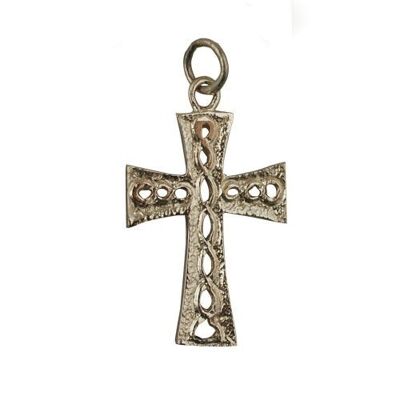 9ct 24x17mm knot embossed Celtic Cross