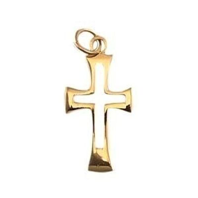 9ct 21x12mm Fancy pierced Cross