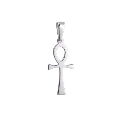 Silver 32x16mm Plain Ankh Cross with bail