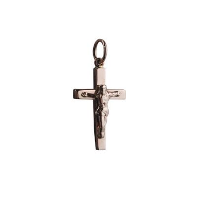 9ct rose 20x13mm Solid Block Crucifix Cross