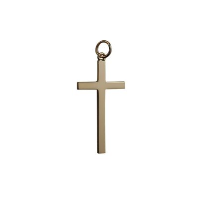 9ct 30x17mm plain Solid Block Cross