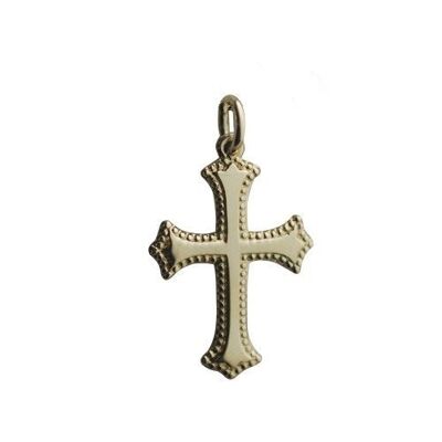 18ct 26x19mm Plain with embossed border Cross