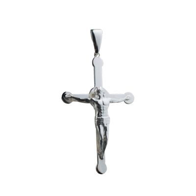 Silver 50x30mm fancy Crucifix Cross