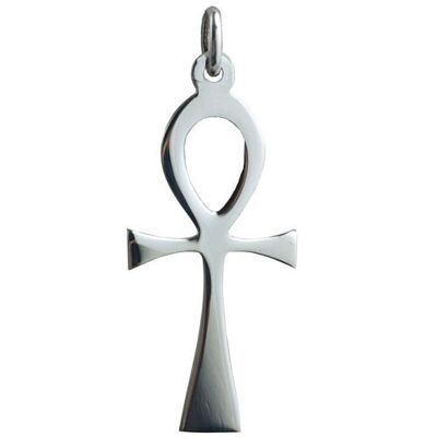 Silver 33x17mm Plain Solid Ankh or Peace Cross