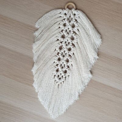 Plumas de macramé