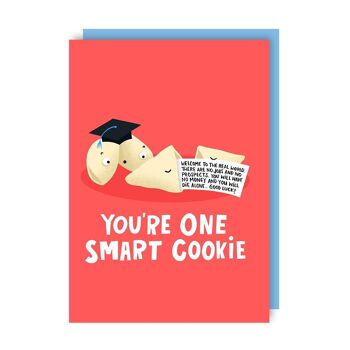 Smart Cookie Graduation Card Pack de 6 2
