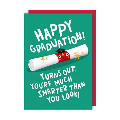 Smarter Than You Look Graduation Card Pack of 6