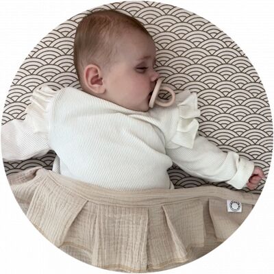 Hydrophilic & Swaddle Ruffle – hydrophile Stickerei lila